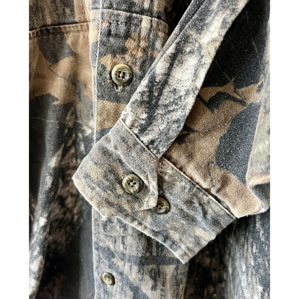 Mossy Oak Scent Stop Pro Camo Hunting Mens Shirt Large Button Down Long Sleeve - Picture 10 of 12